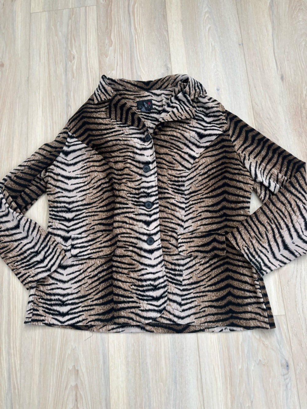 Scarlett Tiger Print Button Front Blouse Size 20W Animal Print Top